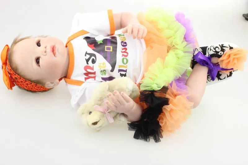 55 см силиконовая кукла-Реборн игрушка для девочек Реалистичная кукла-реборн