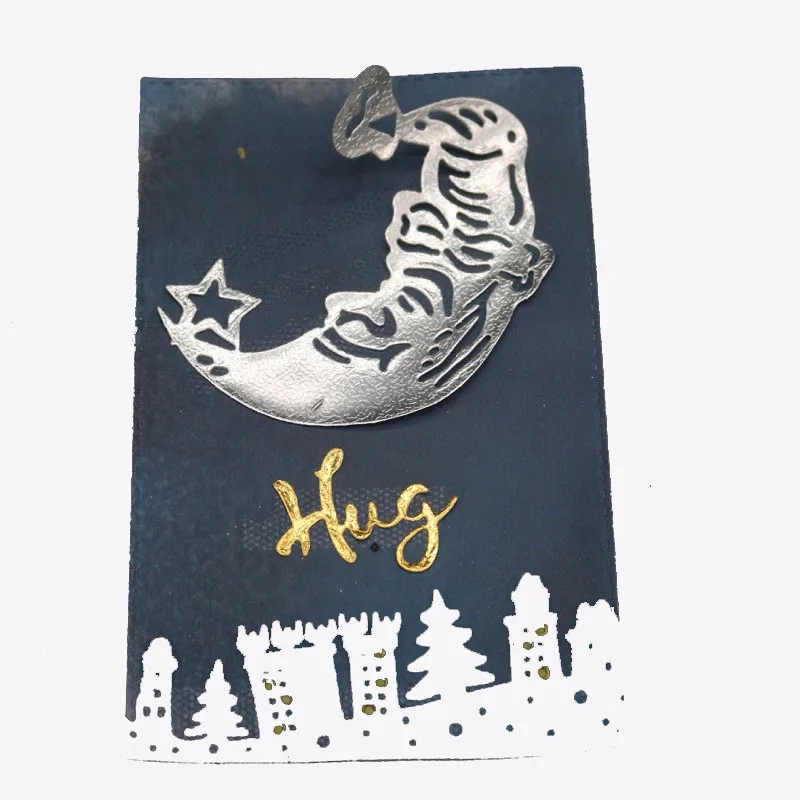 Moon city металлические режущие штампы для скрапбукинга DIY Фото albulm card making