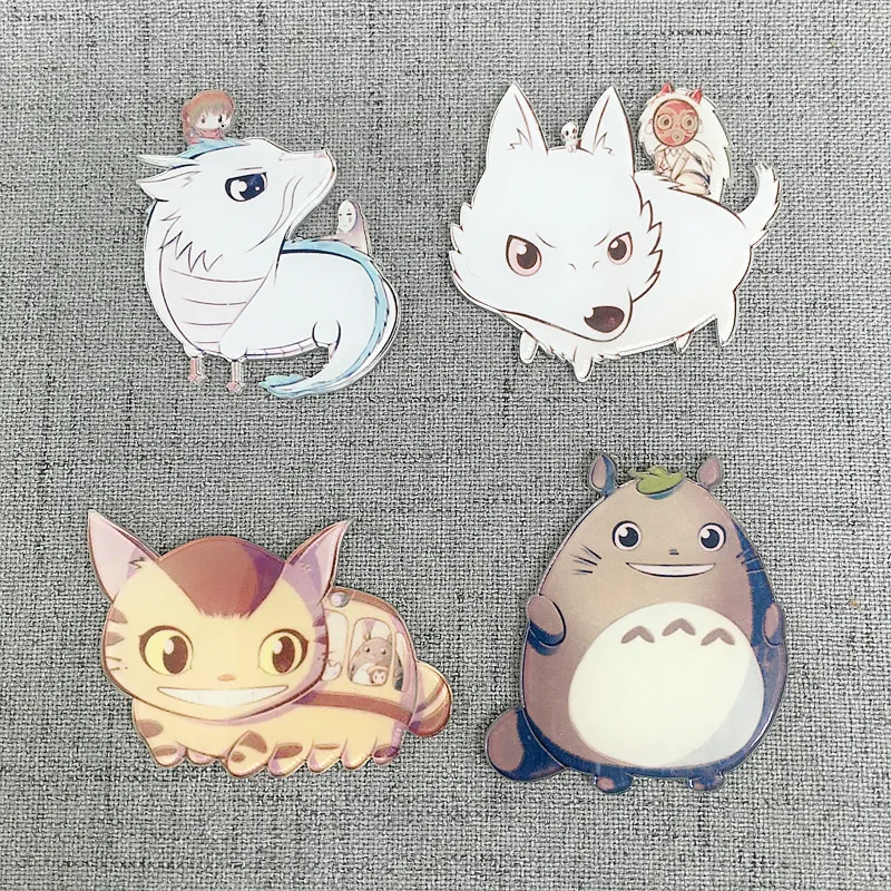 4 шт./лот haku Мой сосед Тоторо Аниме Фигурка акриловый магнит на холодильник