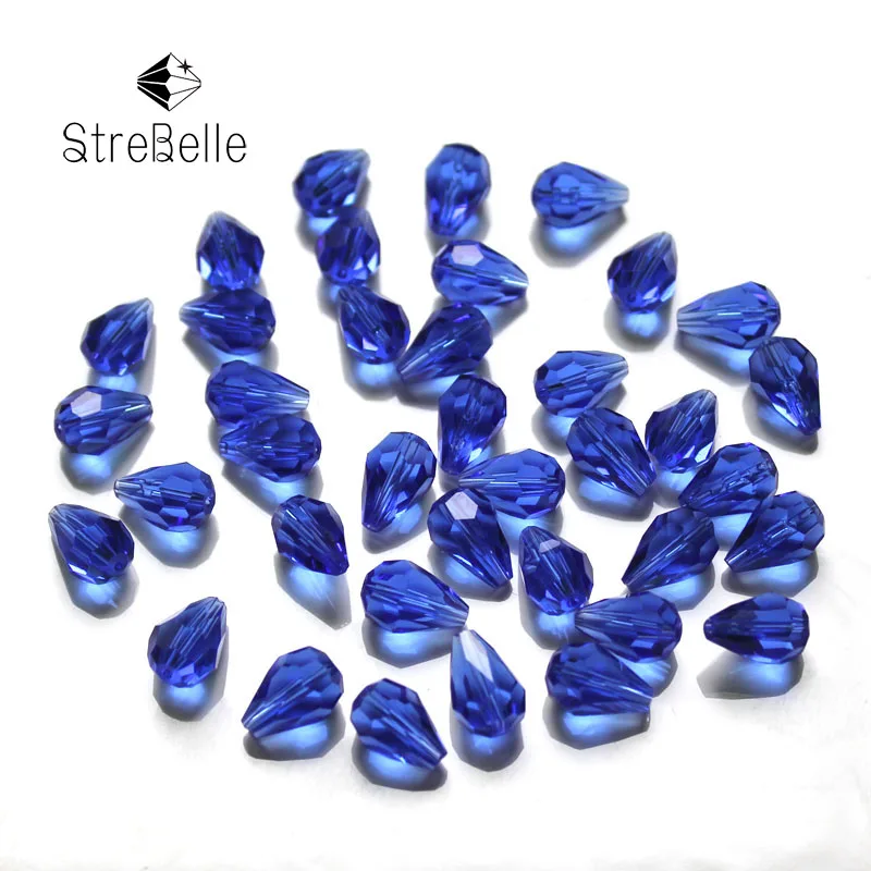 100 шт. граненые стеклянные бусины StreBelle 10x7 мм для изготовления ювелирных изделий