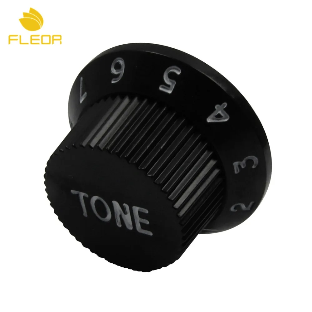 FLEOR 4 комплекта ручек для электрической гитары 2T2V черный цвет регулировка