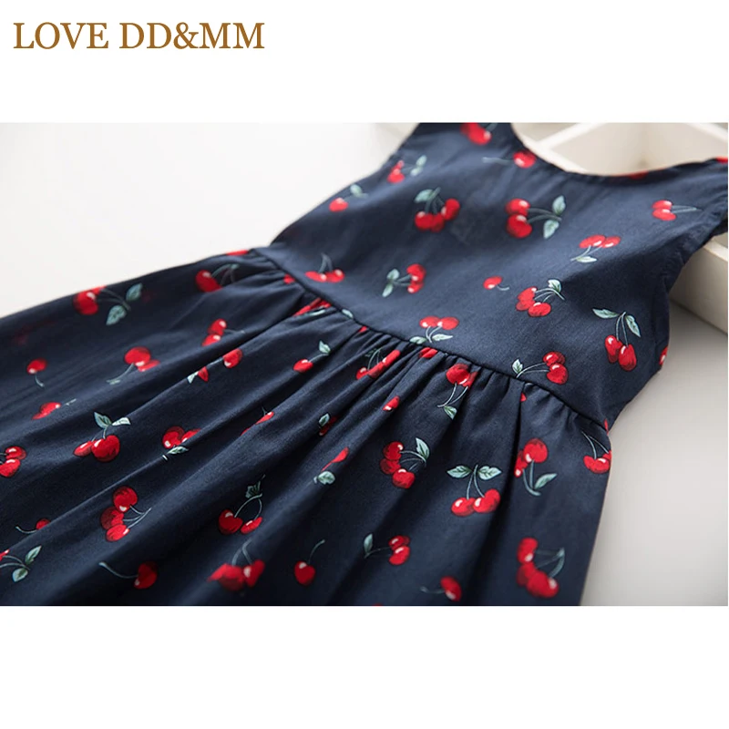 Платья для девочек LOVE DD &amp MM летние модные милые простые с изображением вишенок |