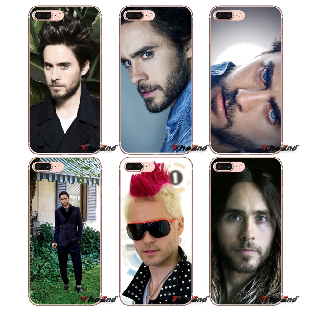 Jared Leto American rock singer для iPhone X 4 4S 5 5S 5C SE 6 6S 7 8 Plus Samsung Galaxy J1 J3 J5 J7 A3 A5 2016 2017 мягкий