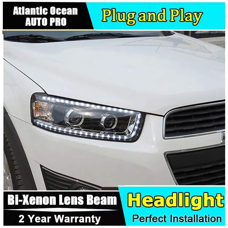 

2012-2015 Car Styling for Chevrolet Captiva LED Headlights New Captiva led DRL Lens Double Beam HID KIT Xenon bi xenon lens
