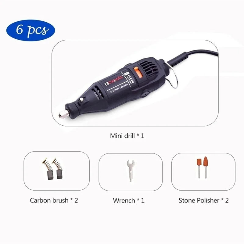110 V/220 V Мощность инструменты электрические мини-дрель роторная дробилка DIY алмазного бурения полировальная машинка 6/130/180 пк вращающихся инструментов DREMEL аксессуары