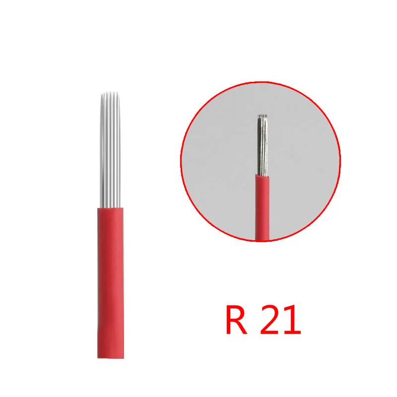 100 шт. спицы для бровей с микроблейдинга R21 21 штифт круглая противотуманная игла