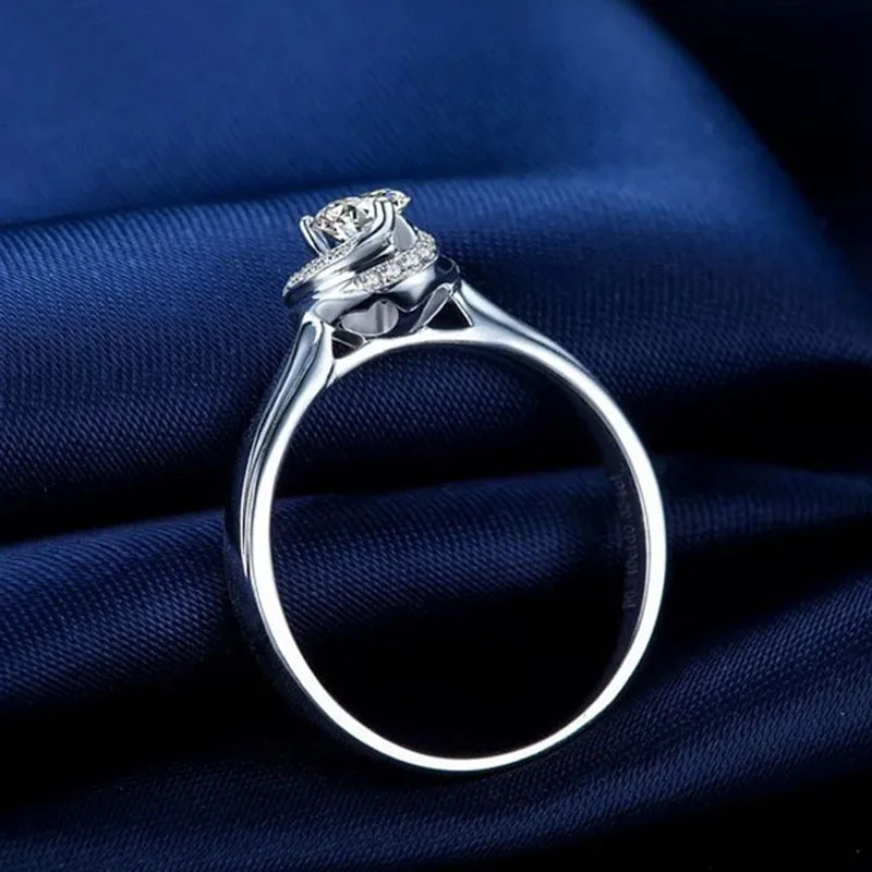 Ювелирные изделия из стерлингового серебра 925 пробы в форме сердца обручальные