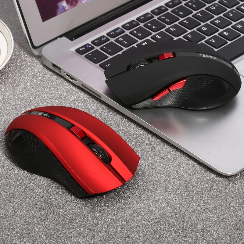 USB Беспроводной мышь 6 кнопок 2.4 г оптическая Регулируемая 2400 Точек на дюйм Gaming Mouse