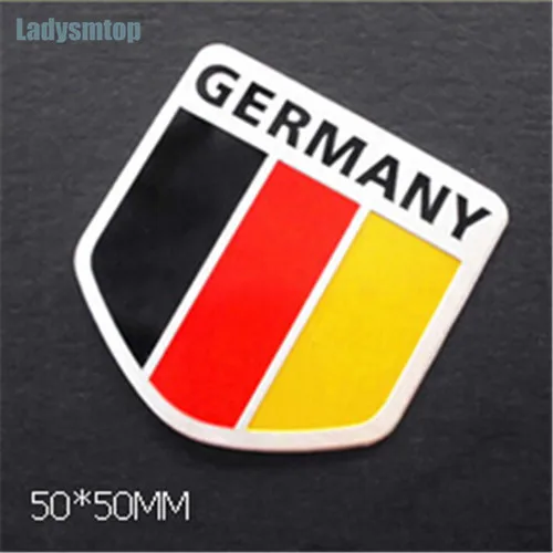 Germany 50x50mm Ladysmtop автомобиль-Стайлинг Национальный флаг Стикеры для Citroen C1 C2 C3 C4 C4L C-Quatre C- triomphe Picasso5 Elysee серии DS - Название цвета: Germany 50x50mm