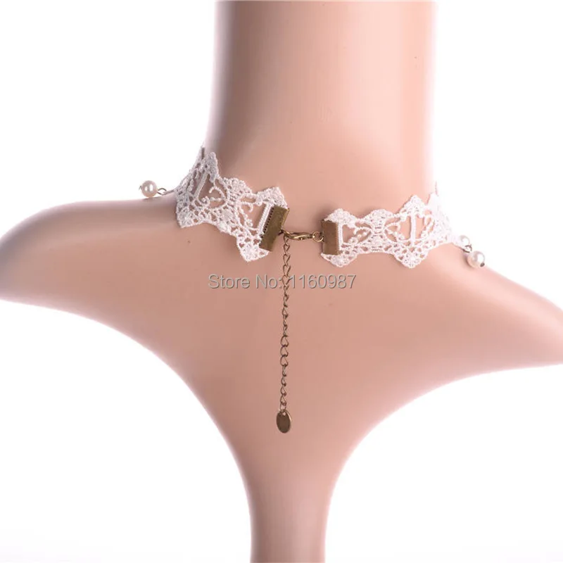 Pure Sin multilayer pearl white lace bridal wedding palace retro love Choker necklace jewelry wholesale | Украшения и аксессуары