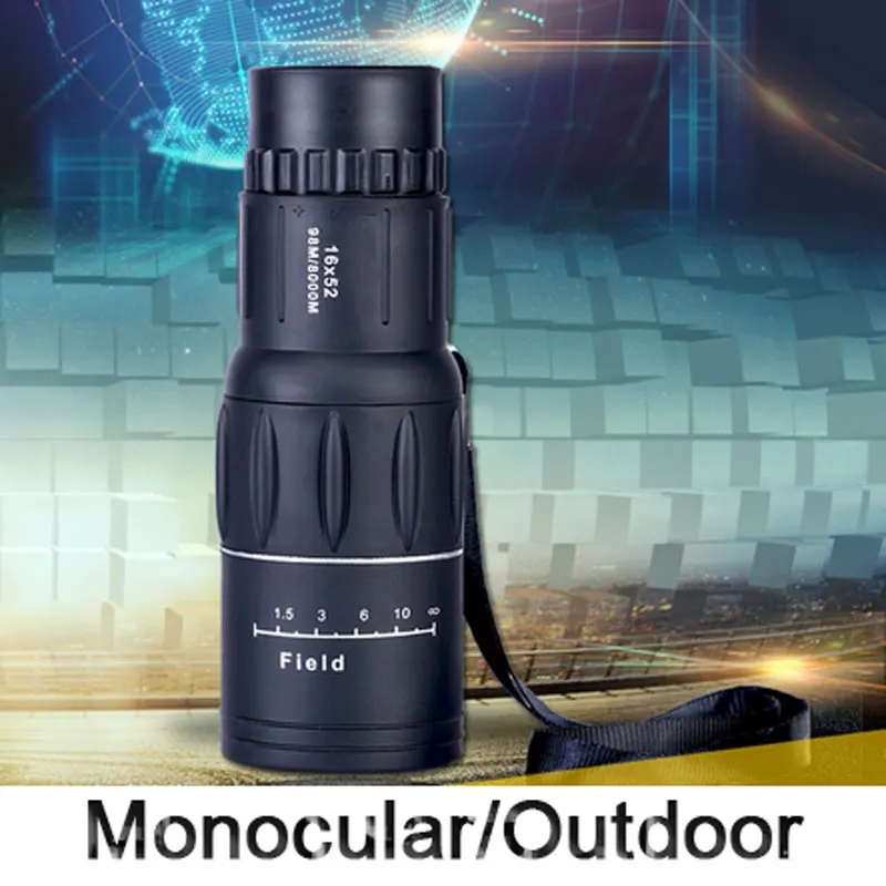 Монокулярный телескоп 16X52 высокой мощности Низкий световой HD бинокль для