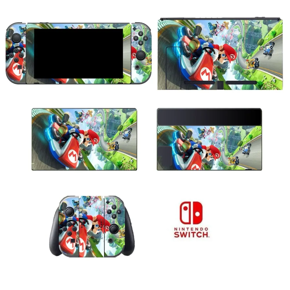 Супер MARI0 картинг Виниловая наклейка для кожи Защитная Для Nintendo переключатель