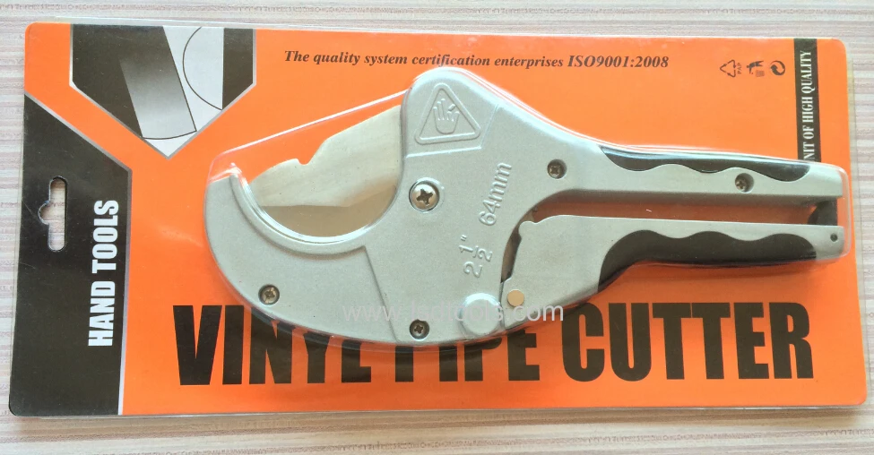 Plastic pipe cutter aluminum alloy body stailess steel blade scissors max cut 64mm with ratchet gear easy for PVC PU PP-P PE | Инструменты