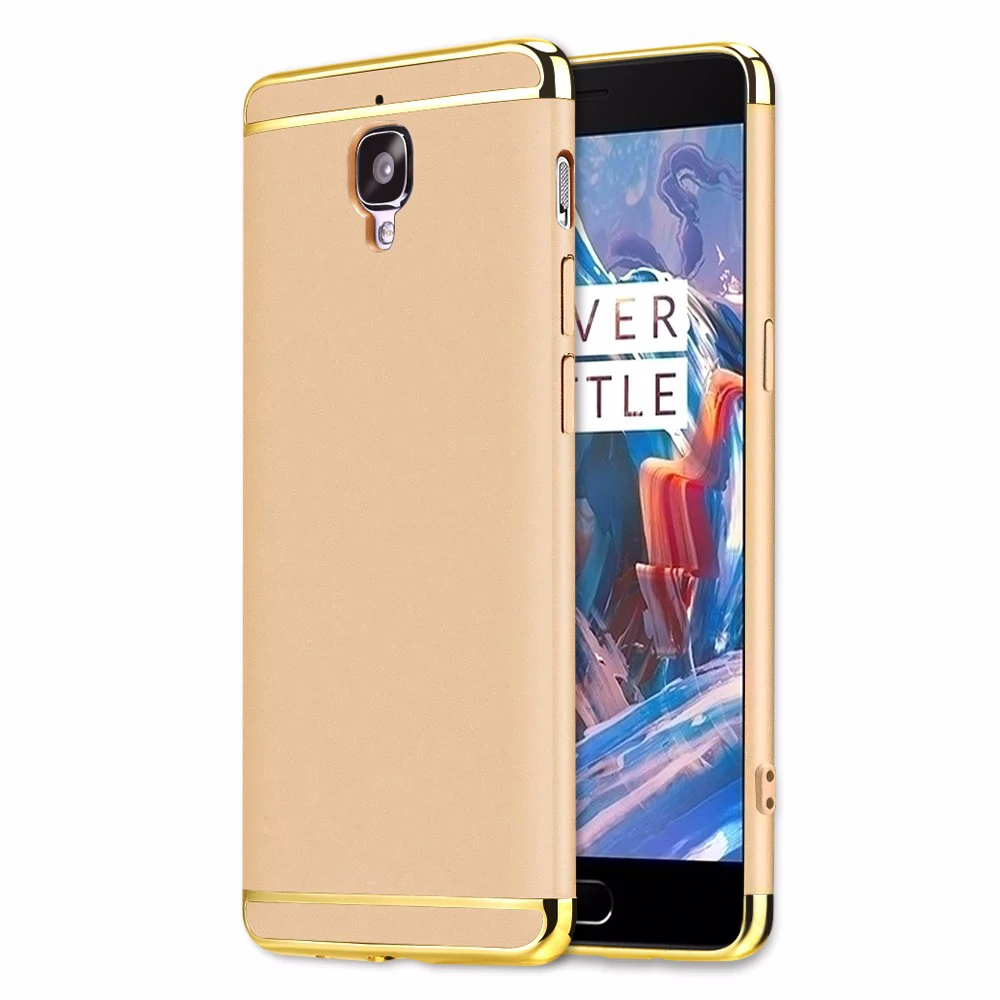 GKK гальванический щит серии для OnePlus 3t 3 чехол A3000 WIith мягкая пленка три жестких один плюс 3 OnePlus3 T чехол для телефона s