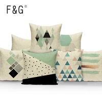 nordic geometric cushion cover cushion covers gift pillow cover linen print simple pillow covers decorative throw pillows