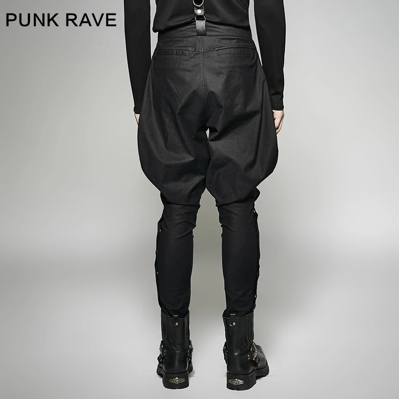 Брюки в стиле панк-рейв стримпанк Рок модные мужские брюки милитари на