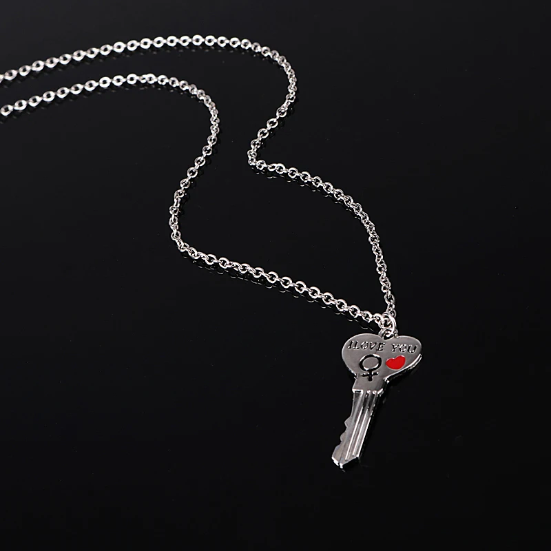 2 шт./компл. романтическая пара ожерелья выгравировать с надписью I Love You Heart &amp