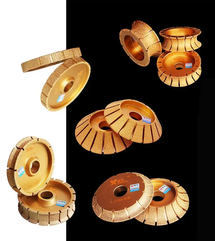 

140 brazing diamond marble material edging machine wheel flat wheel straight edge disc grinding head marble tablets