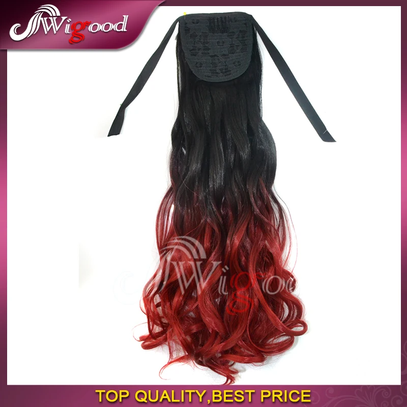 1 ШТ. Хвостики Шиньоны 4 цвета Шнурок Наращивание Волос Синтетические Волосы