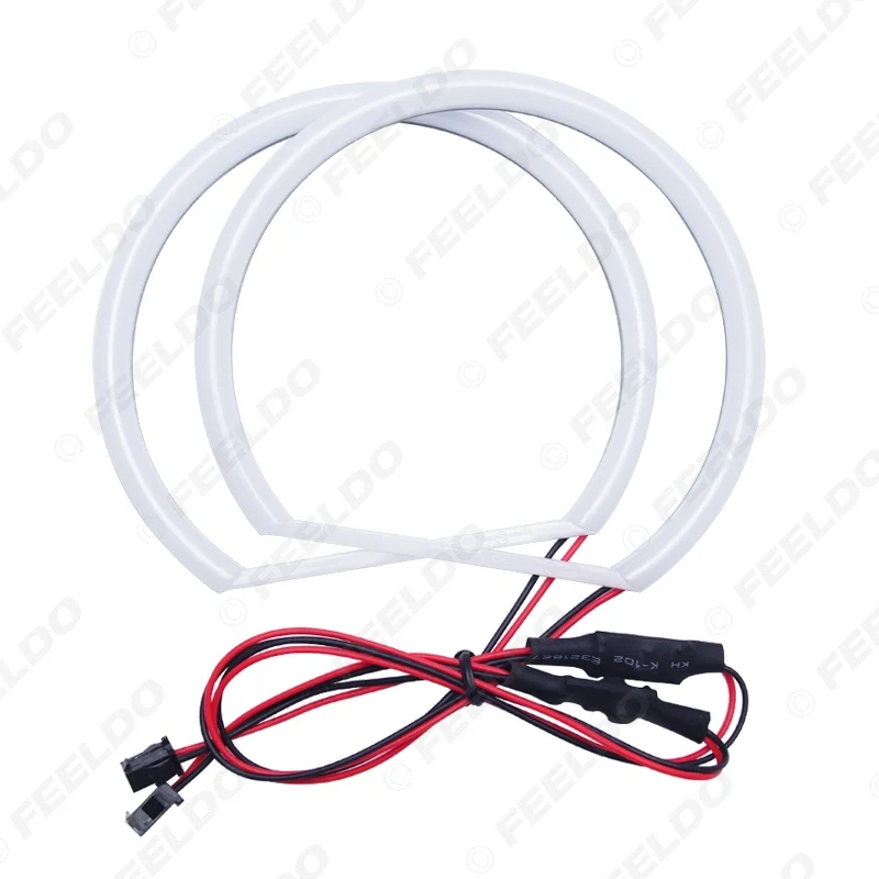 FEELDO 2X146mm 2X131mm Авто Halo кольца хлопковые огни SMD LED Ангельские Глазки для BMW E46 без