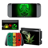 nintend switch vinyl skins sticker for nintendo switch console and controller skin set for green leaf weed