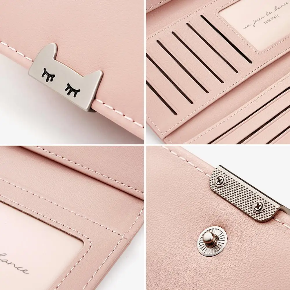 Женский кошелек из искусственной кожи длинный Повседневный Кошелек сумочка для