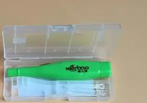 Green Детский ушной воск очиститель фонарик удалитель ушной серы светящаяся Ушная кюрета световая ложка мягкая Чистящая инструмент для ухода за ушками для ребенка - Цвет: Green