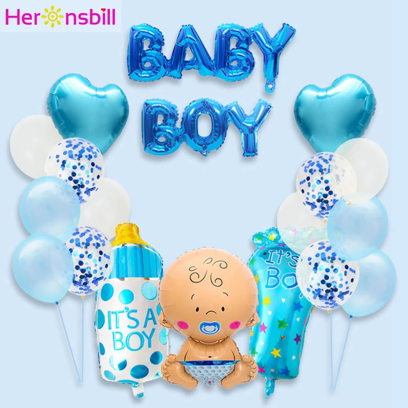 19 шт. шары для детей фото стенд реквизит его мальчик девочка Babyshower вечерние украшения пол показать сувениры Поставки Фотостудия