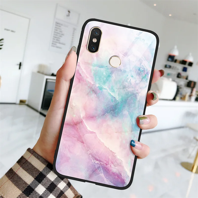 Термополиуретановый чехол из закаленного стекла с мрамором для Xiaomi mi A2 6X5 5S 6 8 9 SE Lite Explorer mi x 2 2S Max 3 для Red mi 5 Plus 7 S2 Note 5 6 Pro - Цвет: xnsfenlv