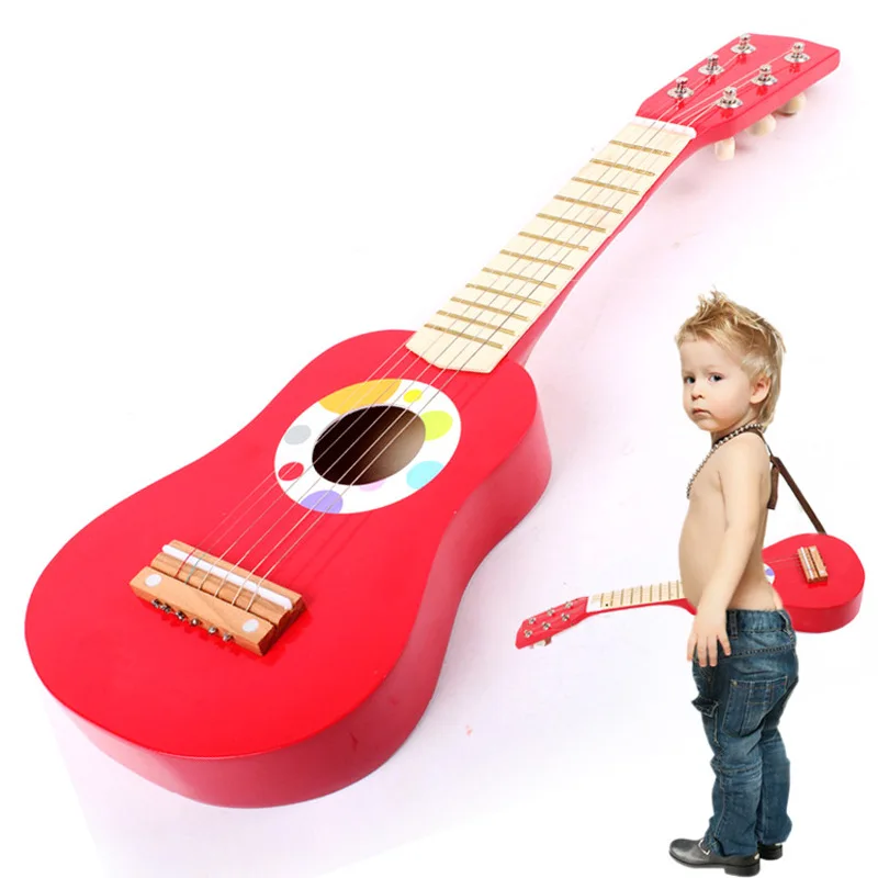 21&quot wooden instruments kids Toy pink Acoustic Guitar | Игрушки и хобби