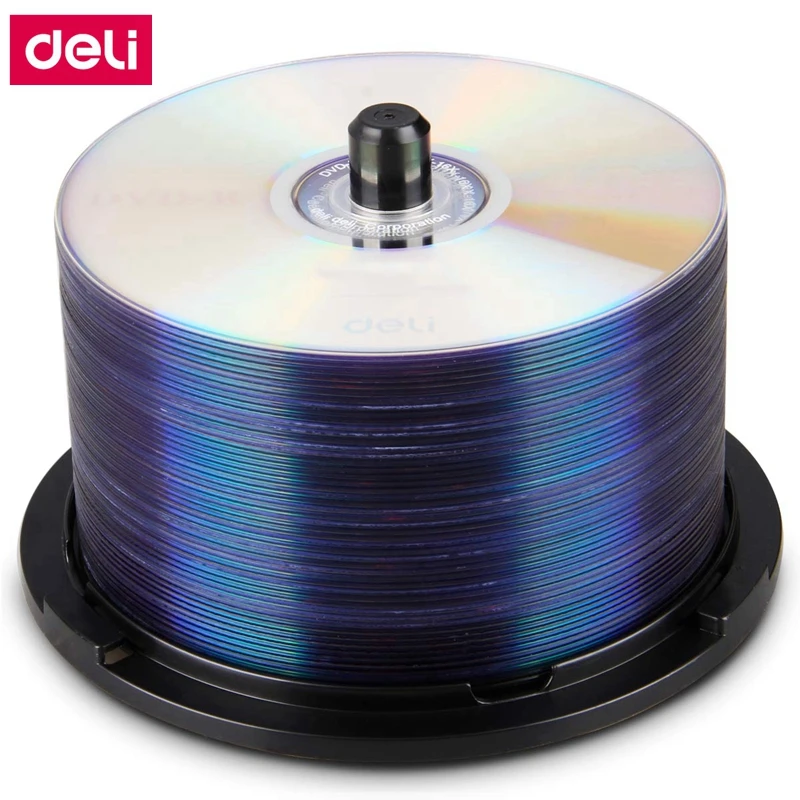 50 шт./лот Deli DVD R пустые диски записываемые цифровые универсальные 4 7 ГБ/120 мин/16x