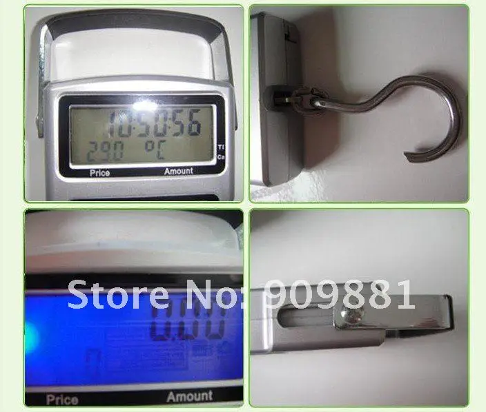 Портативные цифровые подвесные весы 50 кг 20 г ЖК дисплей электронные с крючком для