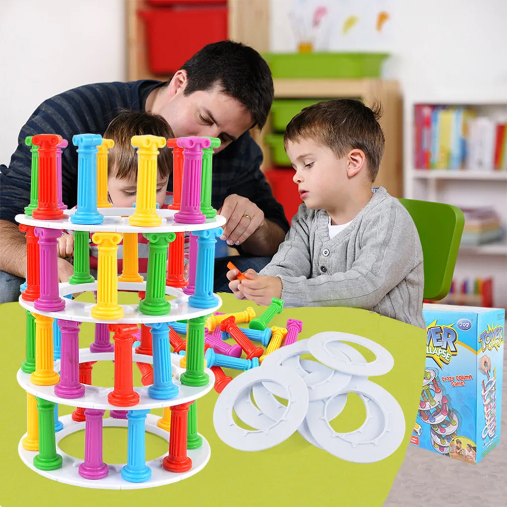 2019 Топы качественные настольные игры Wobbly Tower коллапс игра штабелирование колонны