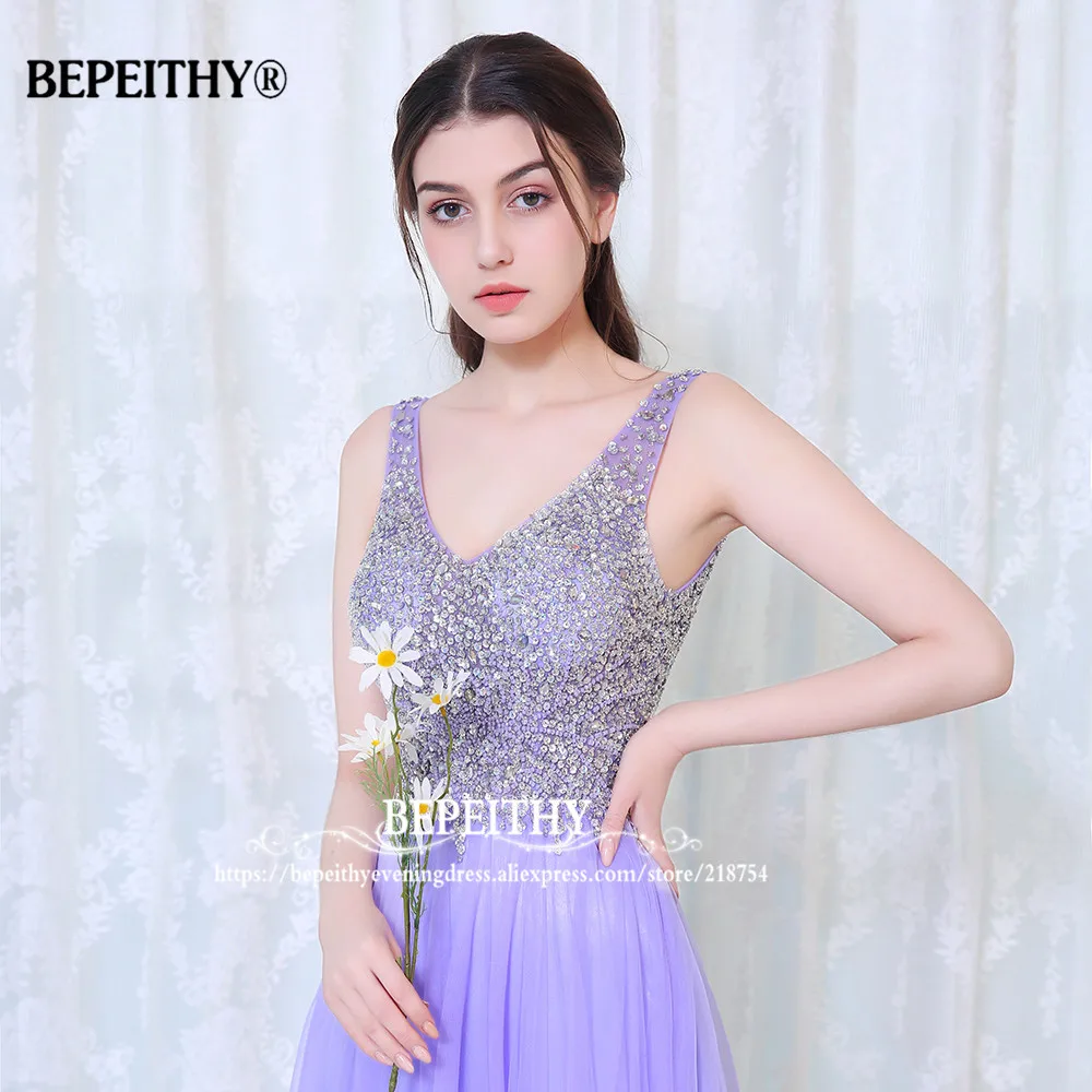 Сказочный красивый v-образный вырез лиф со стразами ТРАПЕЦИЕВИДНОЕ длинное