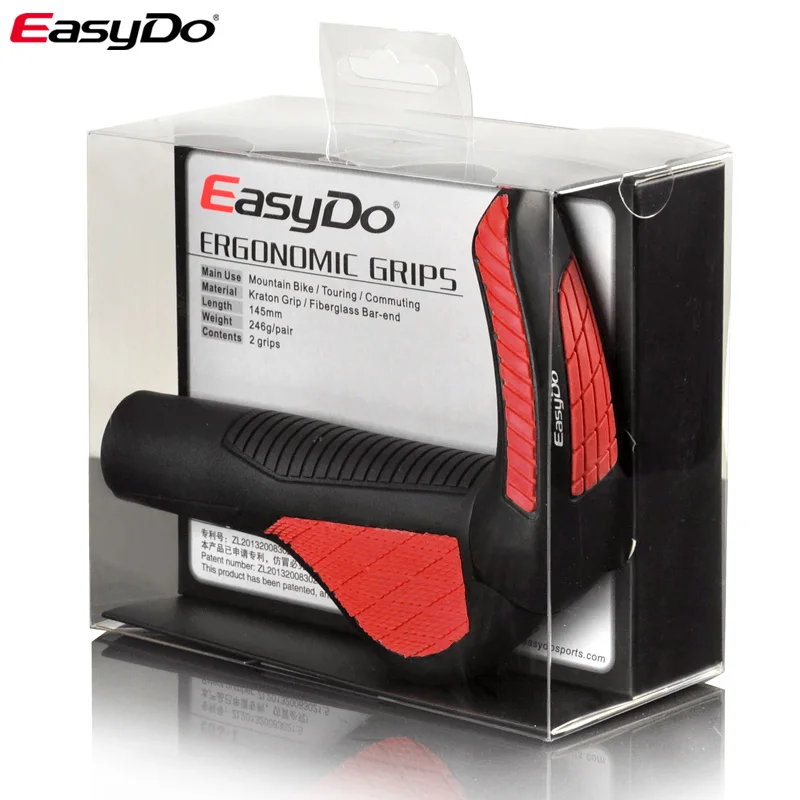 1050D-red EasyDo новейшая мода патент дизайн велосипедная рукоятка MTB рукоятка руля эргономичные удобные мягкие ручки Аксессуары для велосипеда - Цвет: 1050D-red