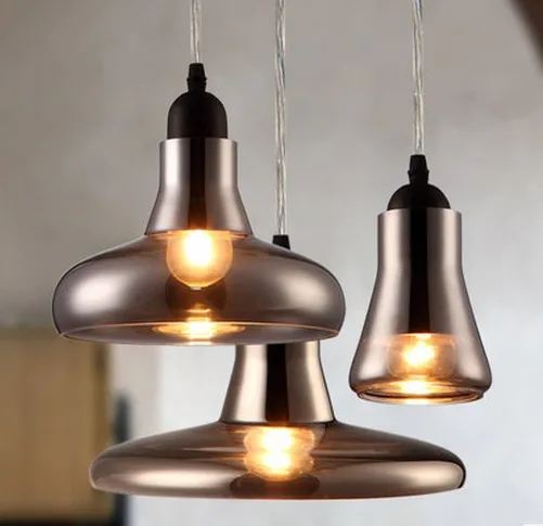 Винтажные стеклянные подвесные светильники Edison в стиле лофт потолочные для