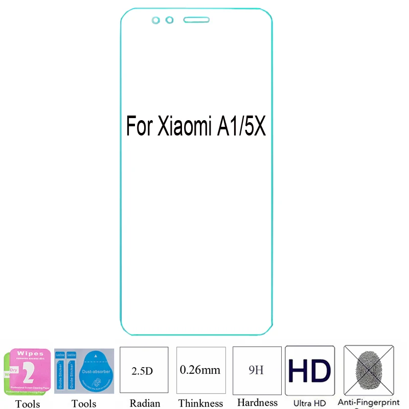 2 шт. закаленное стекло 2.5D 0 25 мм 9H для XiaoMi Mi 8 Pro защитная пленка экрана 6X/5X/A2/A1/A2