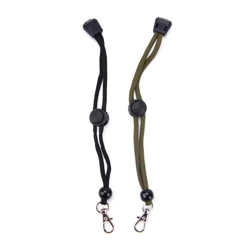 2 шт. черный/синий шнурок ремешок на запястье с кнопкой для фонарика ключи