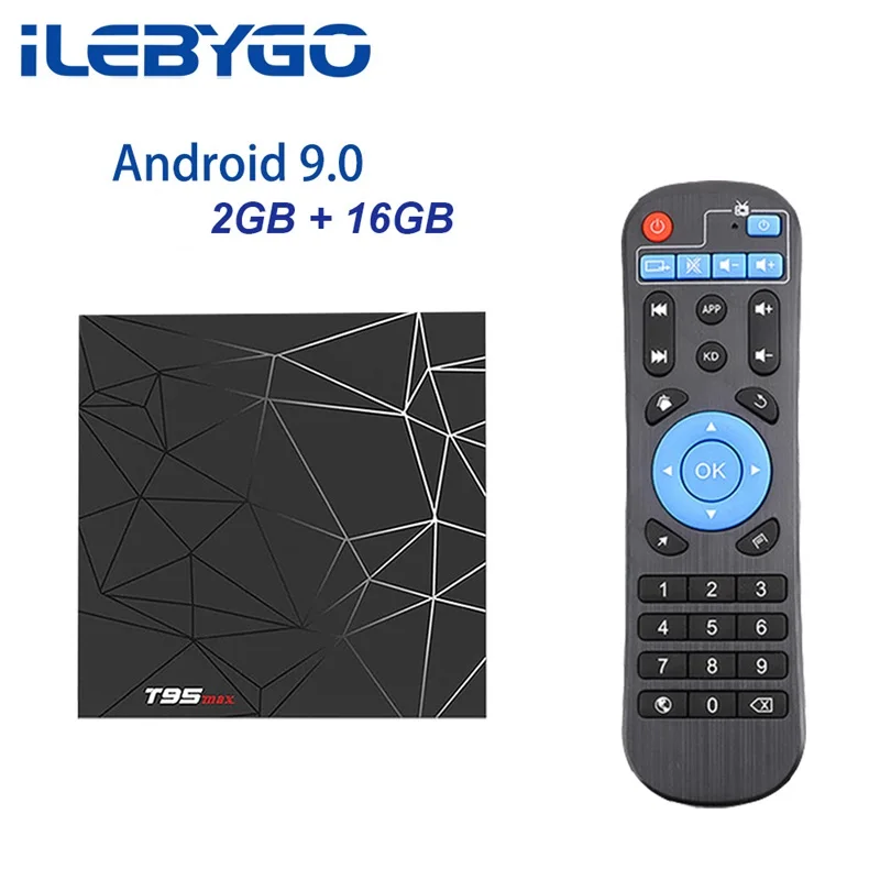 2GB 16GB ILebygo T95 MAX Android 9,0 Smart ТВ BOX Allwinner H6 4 ядра 4 Гб Оперативная память 64 Гб Встроенная память H.265 HD 2,4G Wi-Fi YouTube 6 K Декодер каналов кабельного телевидения - Цвет: 2GB 16GB