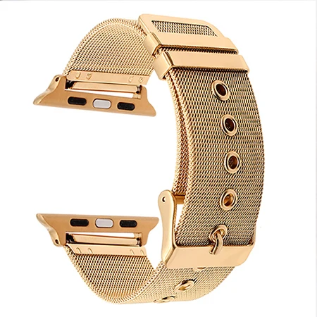 Ремешок из нержавеющей стали для iWatch Apple Watch 38 мм 40 мм 42 мм 44 мм серия 5 4 3 2 1 ремешок спортивный браслет ремешок черный серебристый - Цвет ремешка: Milanese Rose Gold