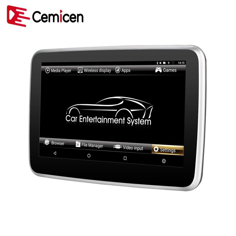Монитор Cemicen на подголовник автомобиля 10 1 дюйма Android 6 0 HD 1080P Wi
