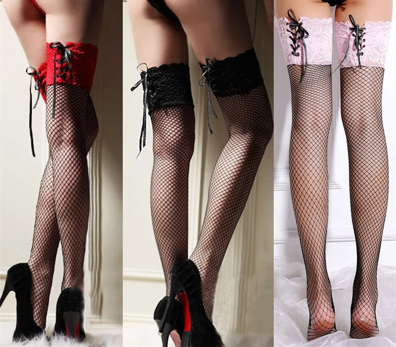 

2018 Brand New Fashion Women Girls Mesh Fishnet Long Over Knee Thigh High Sexy Stockings