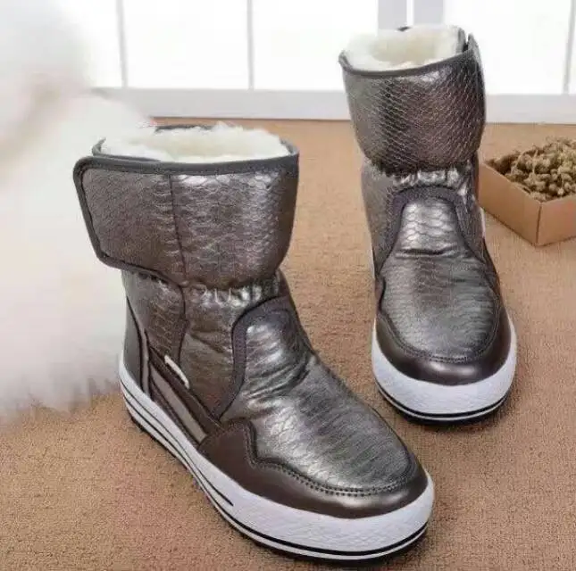 BeckyWalk/женские сапоги; женская обувь; зимние женские теплые водонепроницаемые сапоги на мехмеху; нескользящие хлопковые сапоги до середины икры на платформе; WSH3104