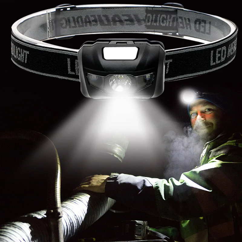 Motion Sensor Headlight High Power Head Torch Lamp Running for Sensing Bicycle Bike Headlamp USB Rechargeable | Освещение