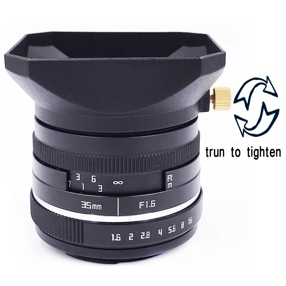 37 39 40,5 43 46 49 52 55 58 мм квадратной формы бленда объектива для Fuji Nikon микро одна камера подарок крышка объектива