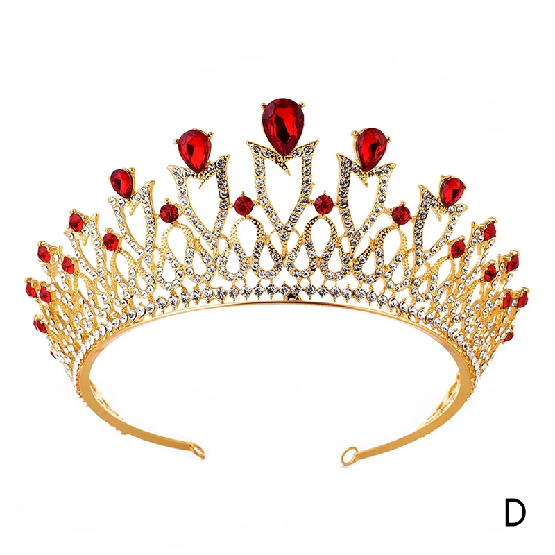 Диадема тиара для женщин диадема из светло-золотого кристалла в стиле барокко