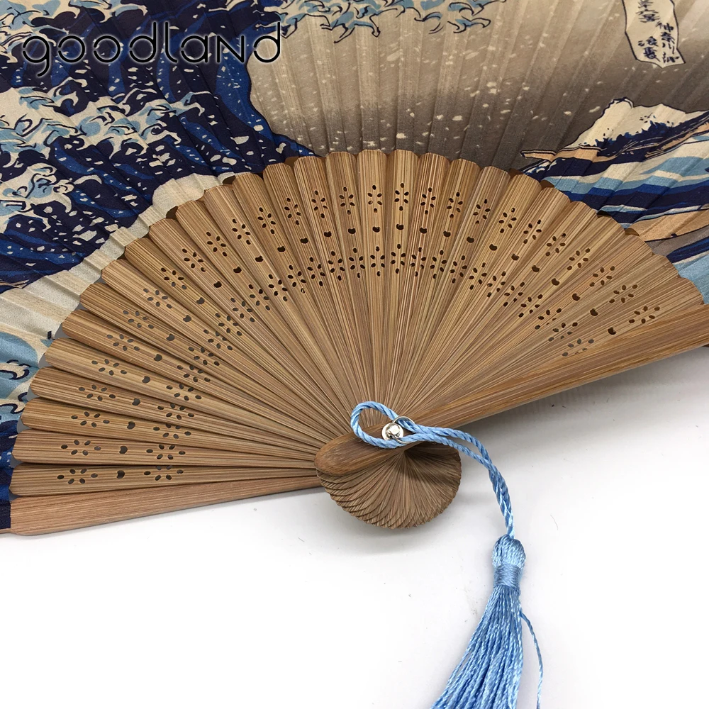 Бесплатная доставка 10 шт./лот японский веер из натурального шелка Гора Fuji kanagawa