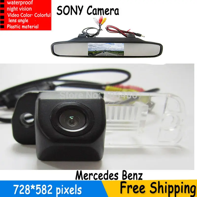 4 3 &quotзеркало для автомобильного монитора + парковочная камера SONY Benz C-Class W203 E-Class