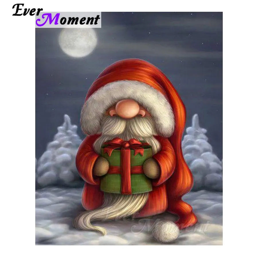 

Ever Moment 5D DIY Diamond Painting Christmas Santa Claus Moon Full Square Drill Rhinestone Diamond Embroidery Mosaic S2F484