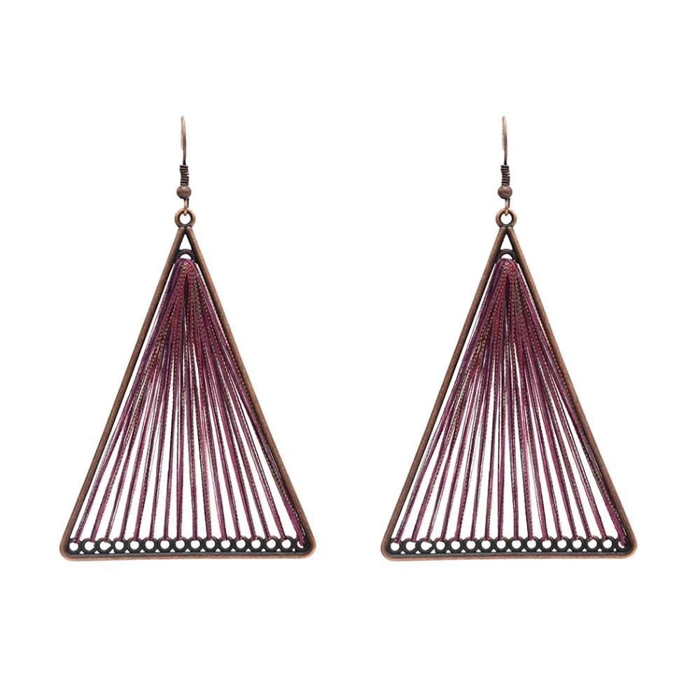 Gypsy Boho хиппи бронзовые металлические висячие серьги с бахромой женские вечерние